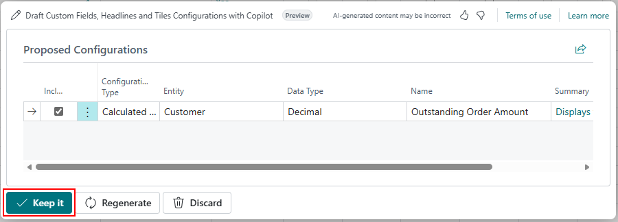 Use Copilot to create a Custom Field - 4