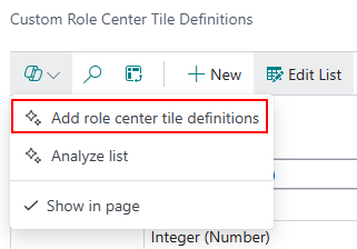Use Copilot to create a Custom Role Center Tile